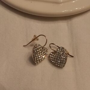 Brighton Silver Heart Earrings with Sparkle Swarowski Crystals
